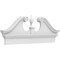 Ekena Millwork Rams Head Architectural Grade PVC Combination Pediment, 46"W x 18-3/8"H x 2-3/4"P PEDPC046X185RHP00 - alternate 1